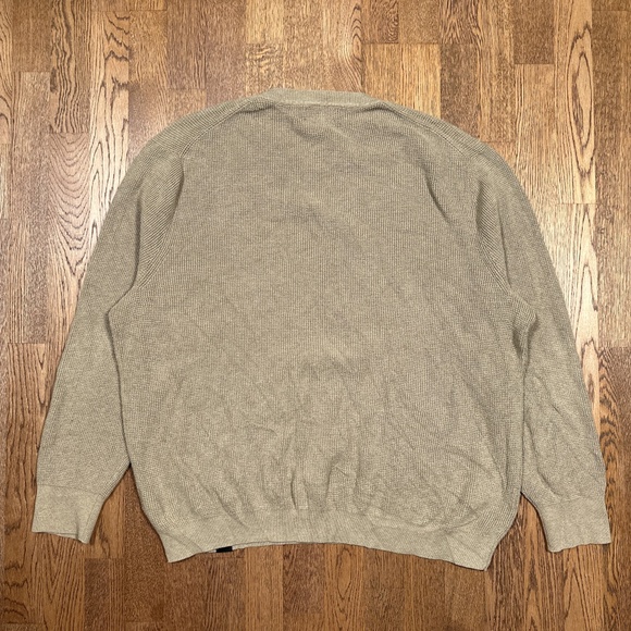 Patagonia Yewcrag Crew Cotton Waffle Knit Beige Sweater Mens 2XL - Picture 2 of 9